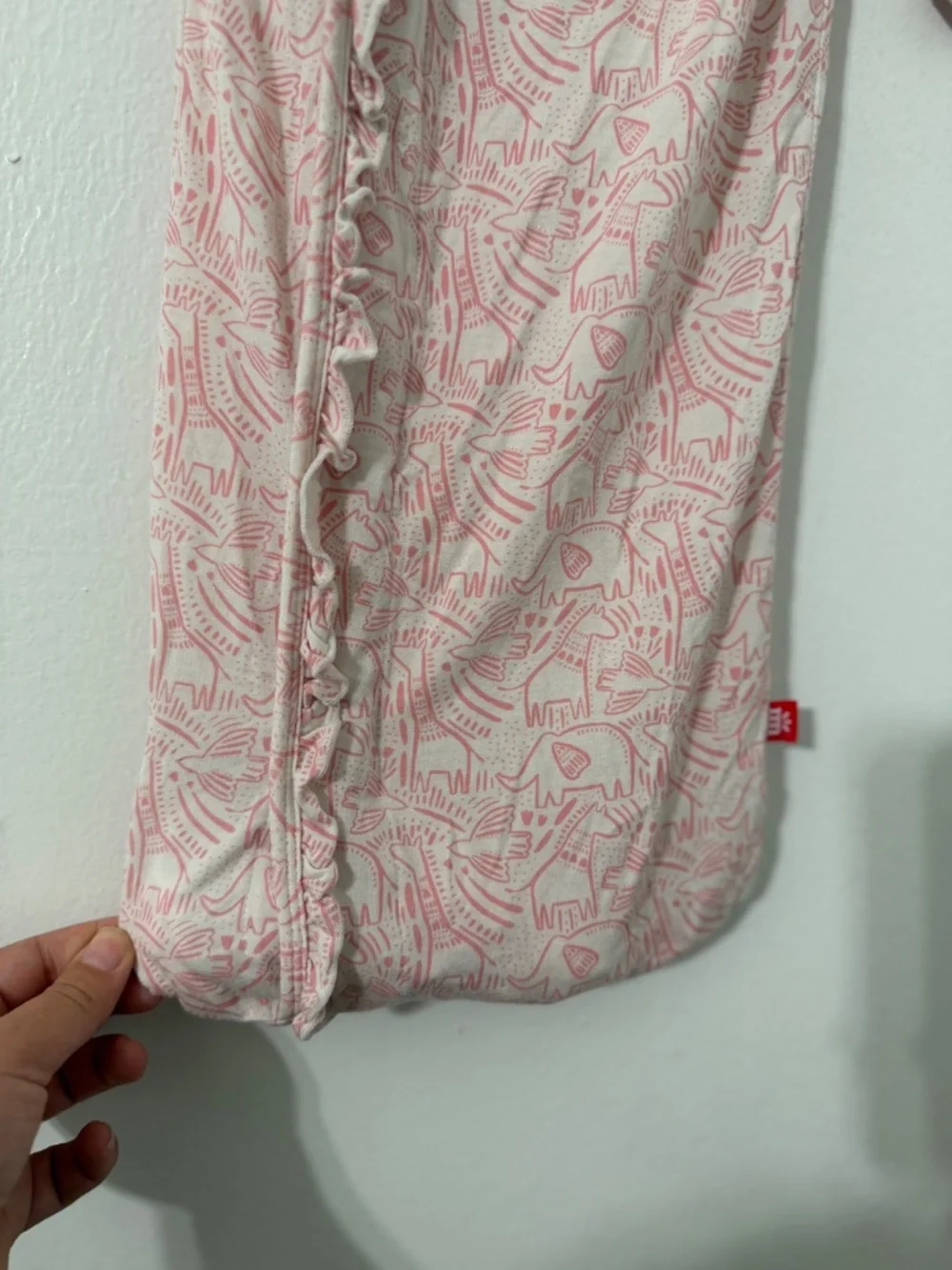 Magnetic Me Newborn Modal Gown Sleeper Pink Animals